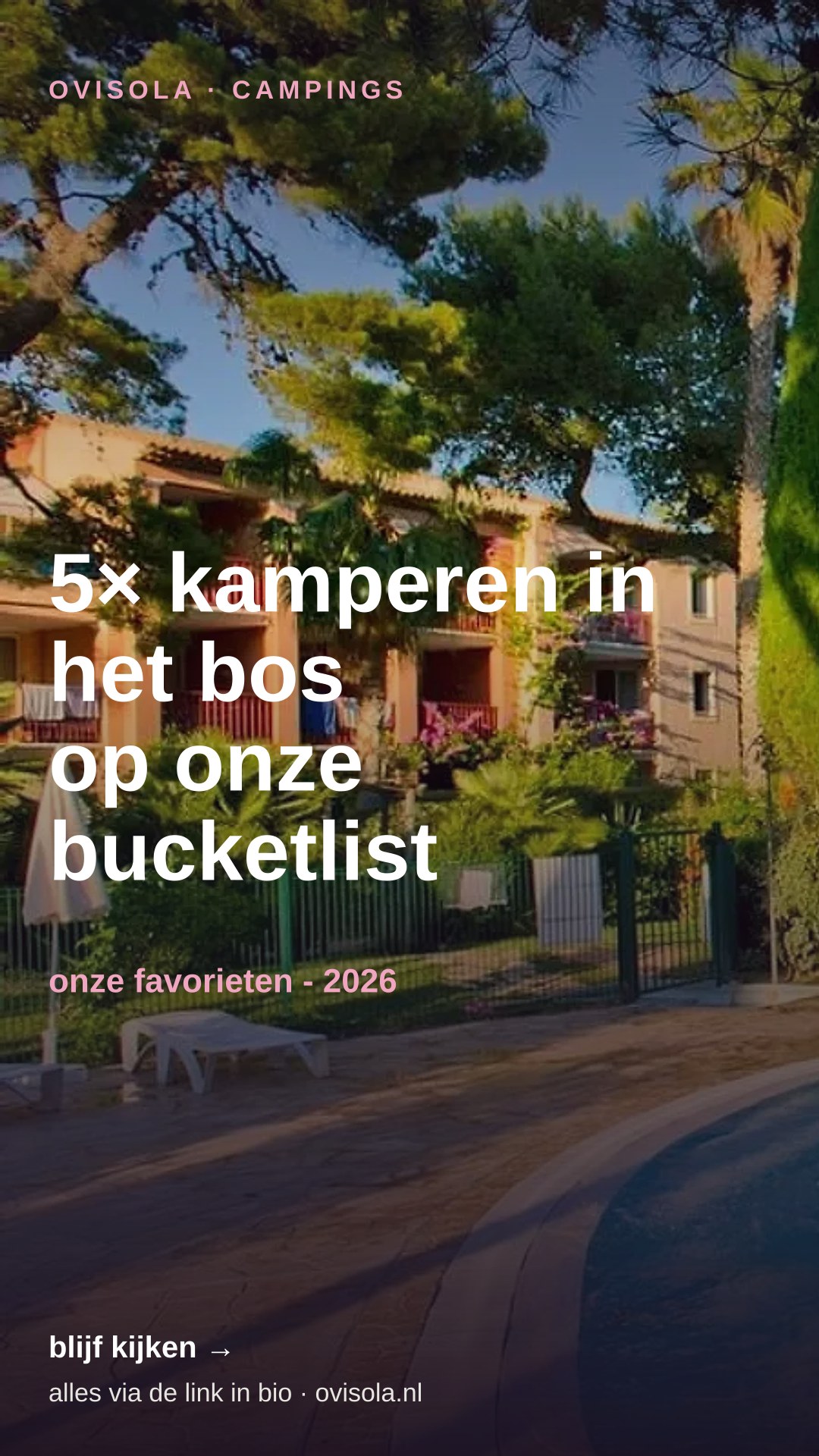 5× kamperen in het bos op onze bucketlist